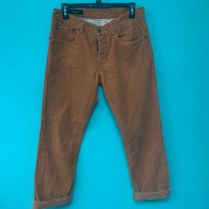 Faconnable orange men’s corduroy pants